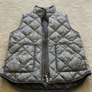 Quilted herringbone down vest (jcrew)